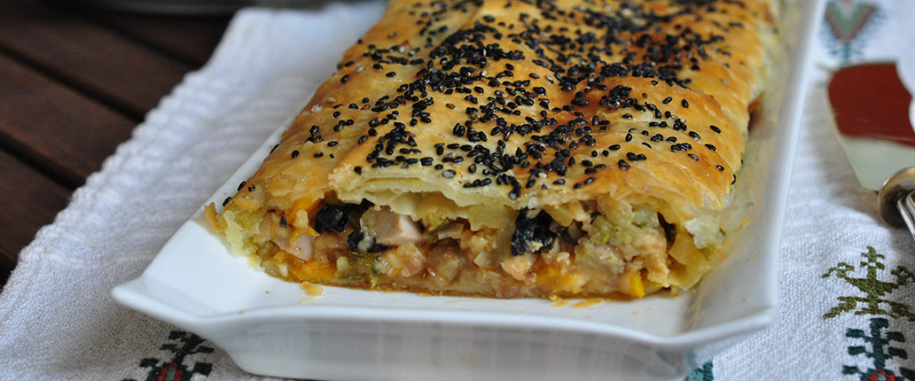 Strudel salato con Provolone Valpadana D.O.P. piccante