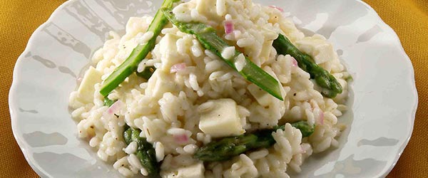 Risotto al Salva Cremasco D.O.P. e punte di asparagi