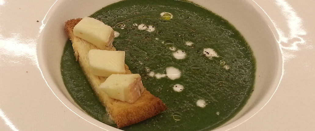 Crema di spinaci e Taleggio D.O.P.