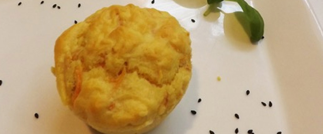 Muffin al Provolone Valpadana D.O.P. e carote