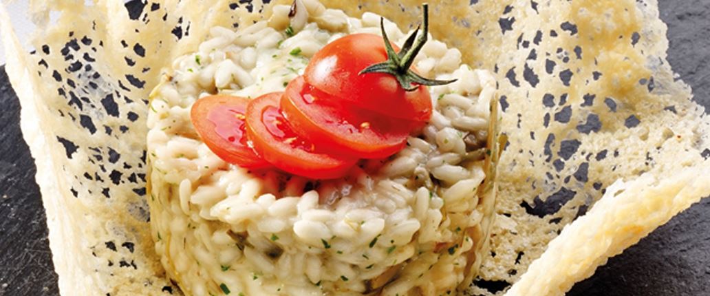 Risotto con carciofi e Piave Vecchio