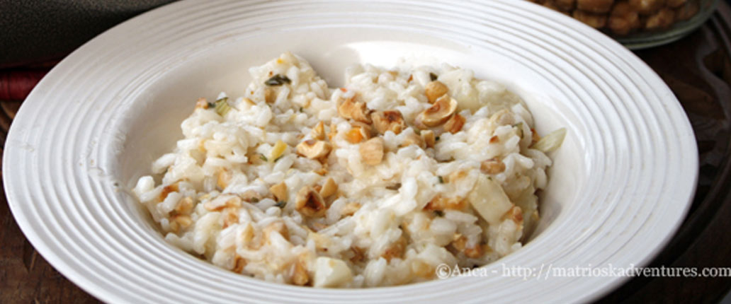 Risotto Taleggio D.O.P., pere e nocciole