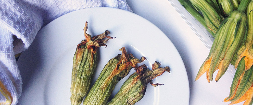 Provolone Valpadana PDO Stuffed Zucchini Flowers for Stefano Bollani