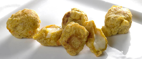 Bocconcini di Taleggio D.O.P. in tempura allo zafferano